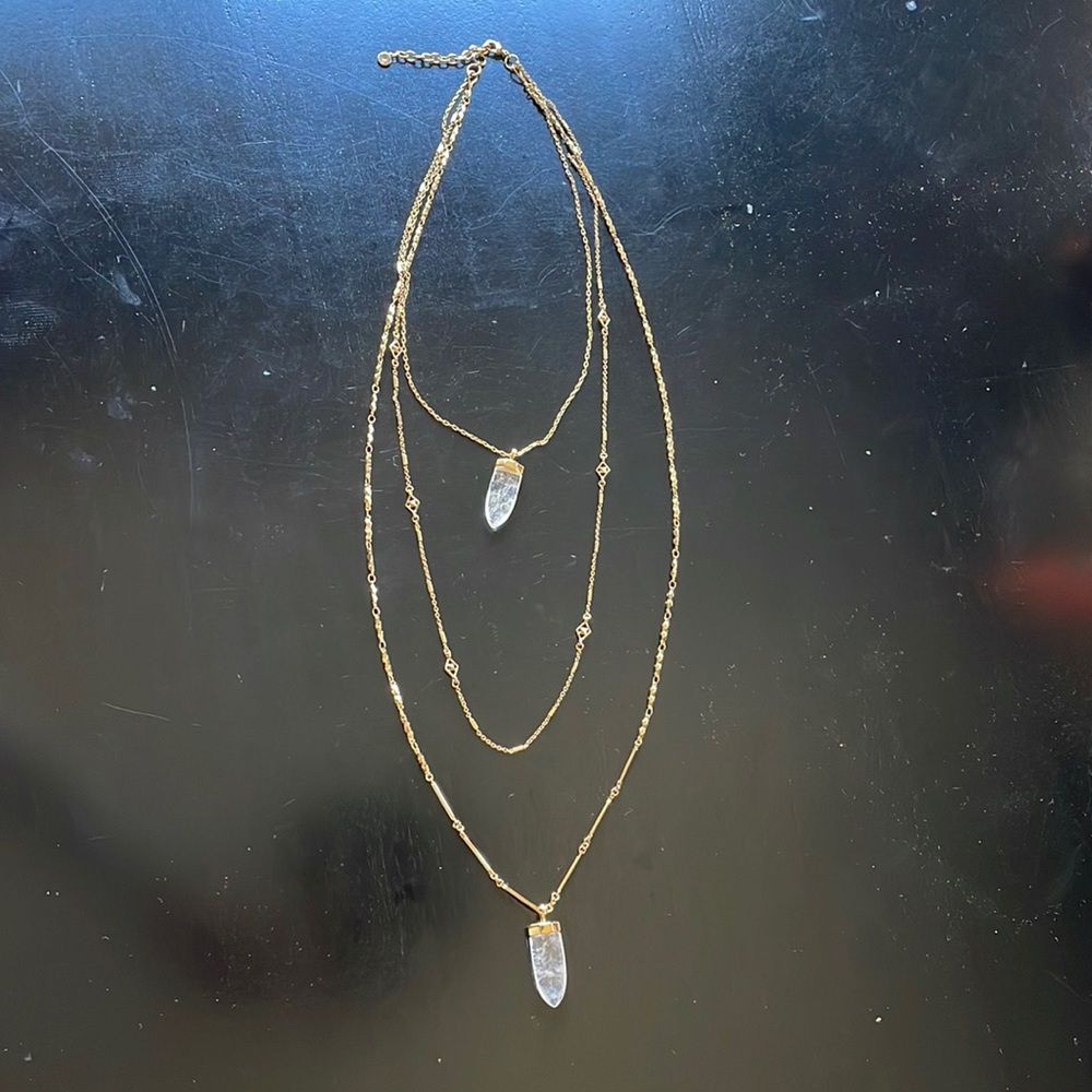 YG Stella and Dot 3 tier Crystal necklace